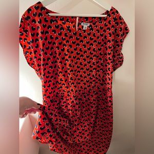Heart Print Dress Twee XL